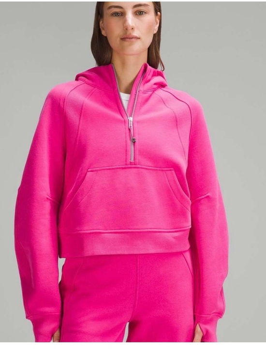 lululemon athletica Tops - lululemon athletica Bright Pink Half-Zip Scuba Size XS